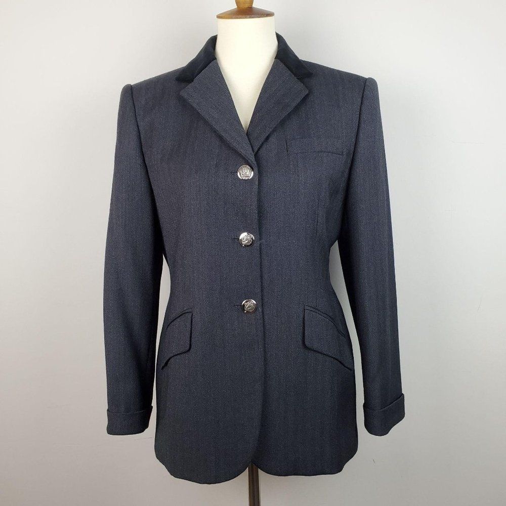 Lauren Ralph Lauren Dark Gray Blazer with Silver Buttons